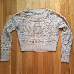 Millau Cropped Knit Brown Sweater